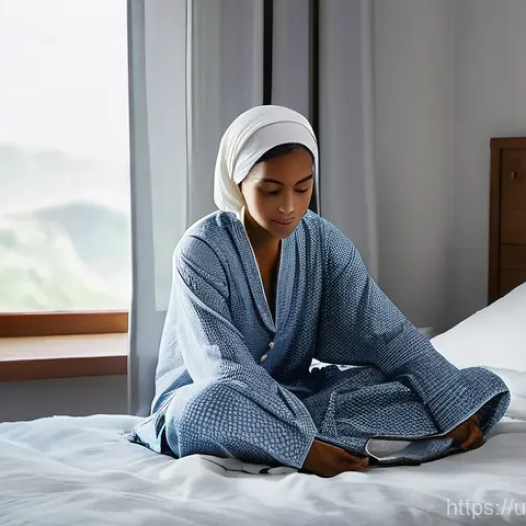 매일 실천할 수 있는 마인드풀니스 기법 - **Prompt: Mindful Morning Awakening**
A serene indoor scene depicting a young adult (gender-neut...