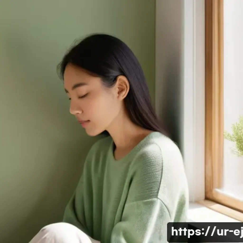 매일 5분으로 마인드풀니스 익히기 - **Mindful Morning Tea Moment:**
A serene image of a woman in her late 20s, with a gentle, intros...